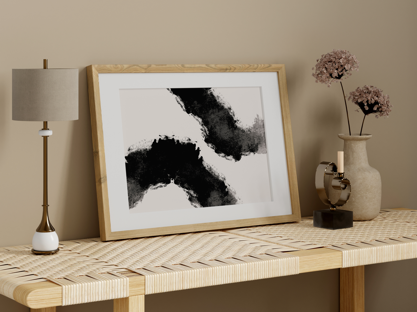 Boho Abstract Art Landscape
