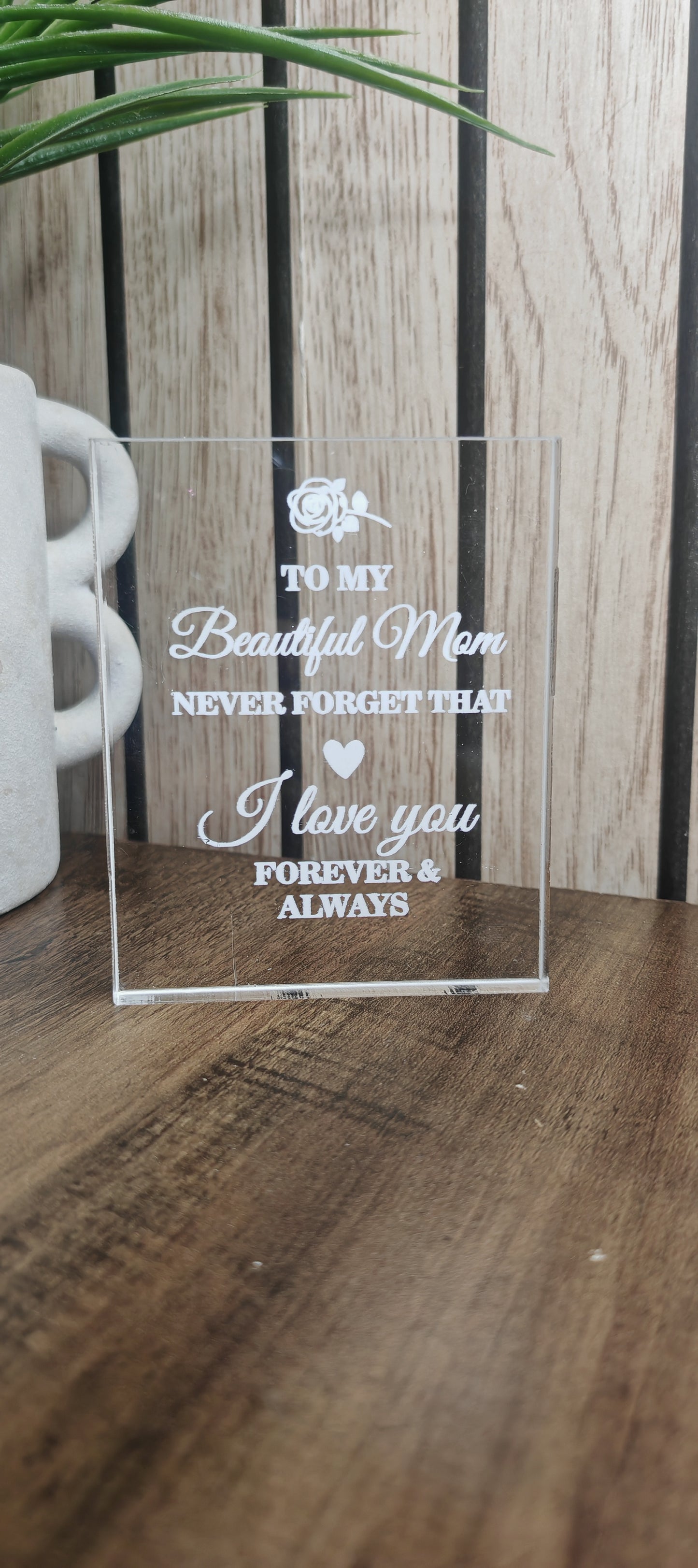 To My Beautiful Mom - Acrylic Sign