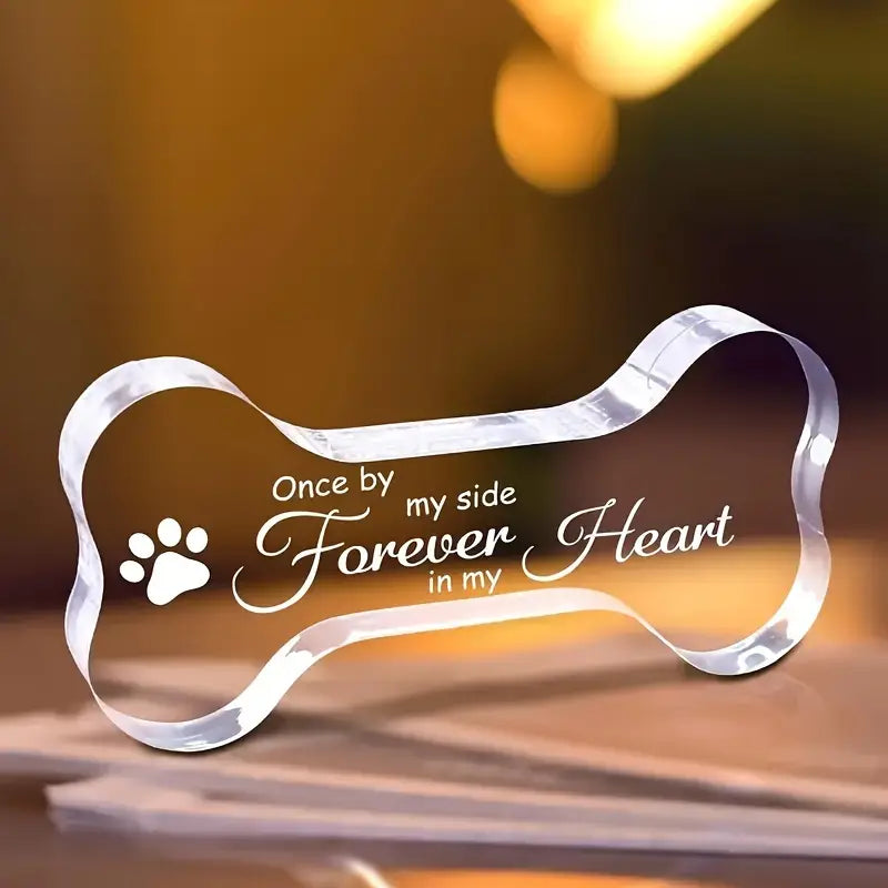 Pet Memorial Acrylic Keepsake – "Forever in My Heart"