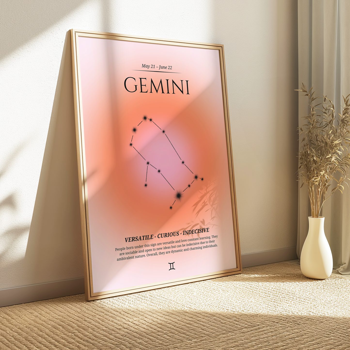 Gemini Zodiac Print